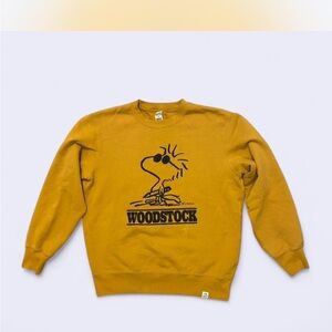 Mustard Yellow Peanuts Woodstock Crewneck